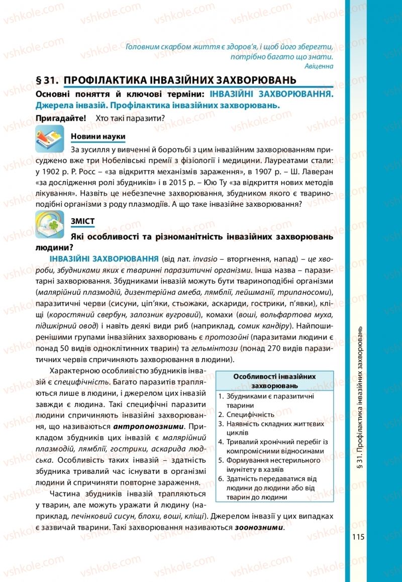 Страница 115 | Підручник Біологія 11 клас В.І. Соболь 2019