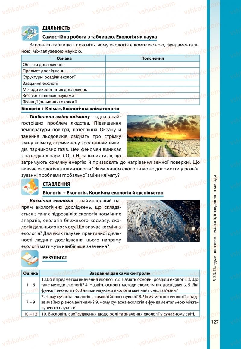 Страница 127 | Підручник Біологія 11 клас В.І. Соболь 2019