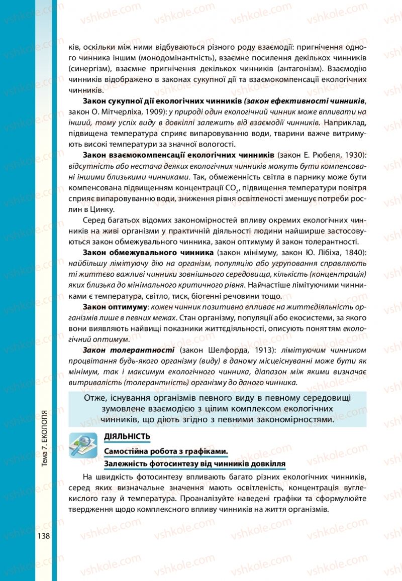 Страница 138 | Підручник Біологія 11 клас В.І. Соболь 2019