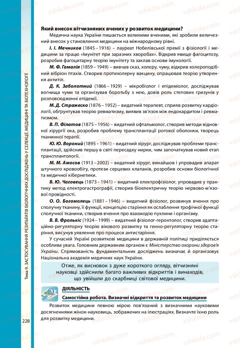 Страница 228 | Підручник Біологія 11 клас В.І. Соболь 2019