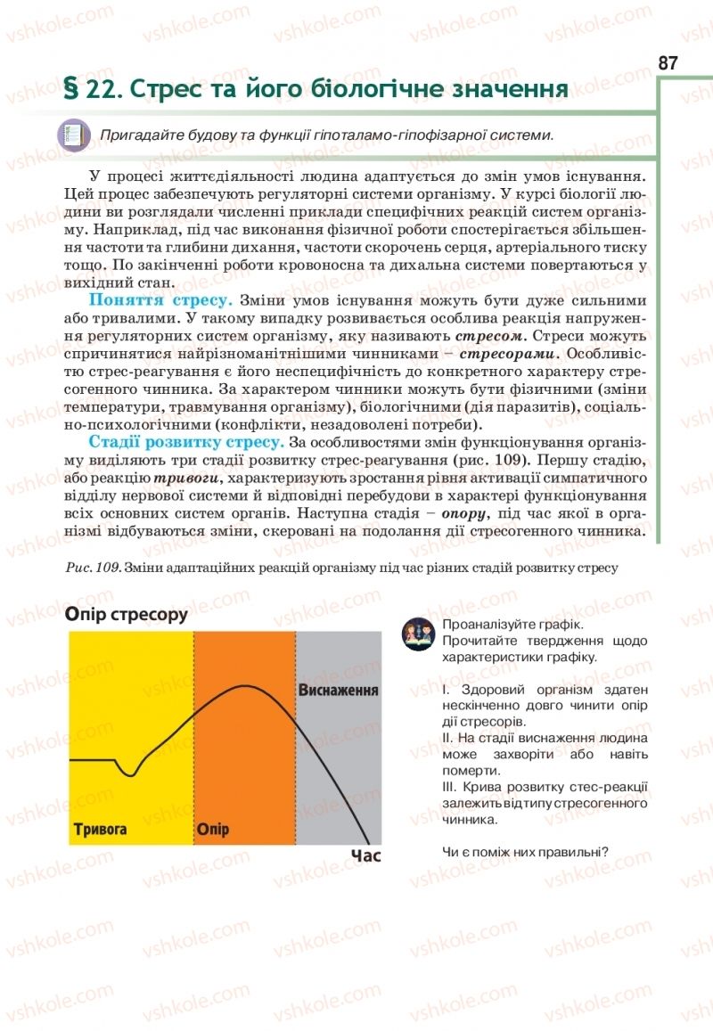 Страница 87 | Підручник Біологія 11 клас О.А. Андерсон, М.А. Вихренко, А.О. Чернінський, С.М. Міюс 2019