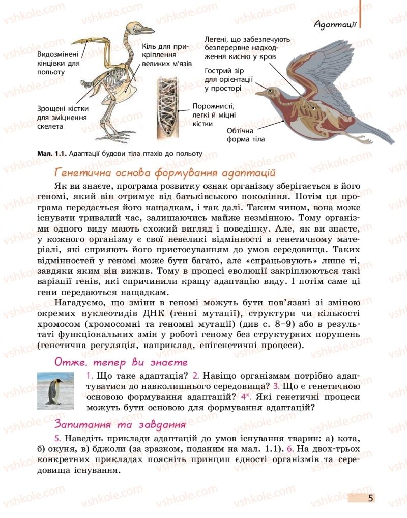 Страница 5 | Підручник Біологія 11 клас К.М. Задорожний 2019