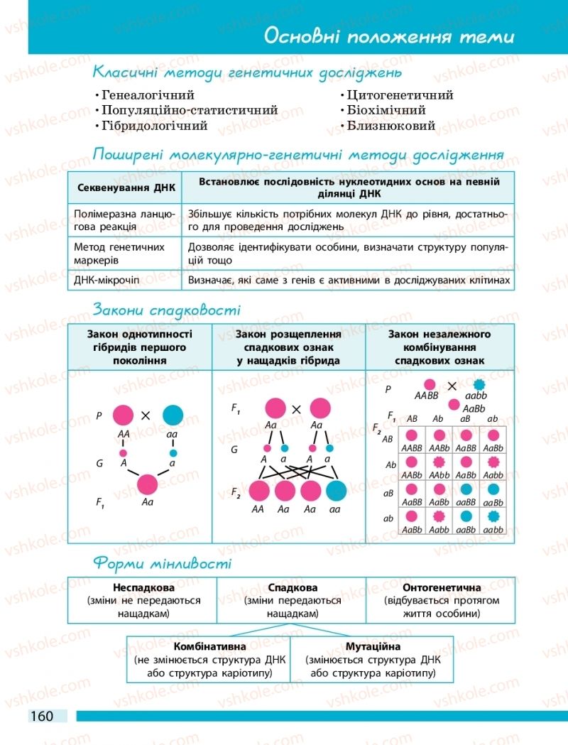 Страница 160 | Підручник Біологія 10 клас К.М. Задорожний 2018