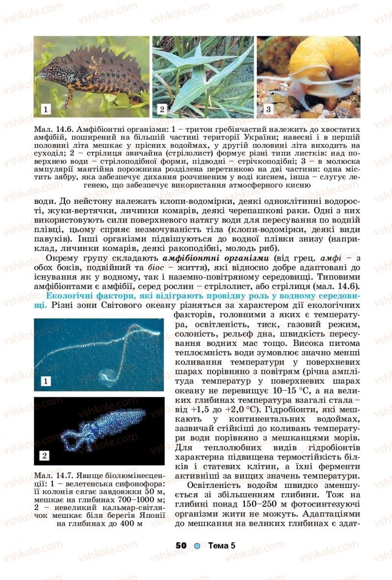 Страница 50 | Підручник Біологія 11 клас Л.І. Остапченко, П.Г. Балан, Т.А. Компанець, С.Р. Рушковський 2019