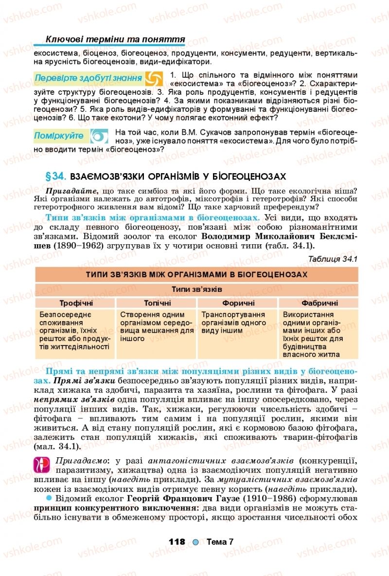 Страница 118 | Підручник Біологія 11 клас Л.І. Остапченко, П.Г. Балан, Т.А. Компанець, С.Р. Рушковський 2019