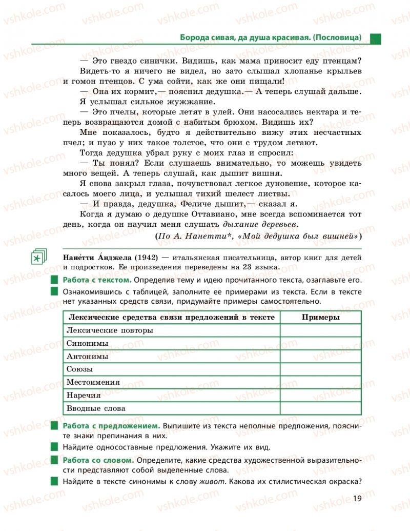 Страница 19 | Підручник Русский язык 11 клас Н. Ф. Баландина, Е. В. Зима 2019 7 год обучения