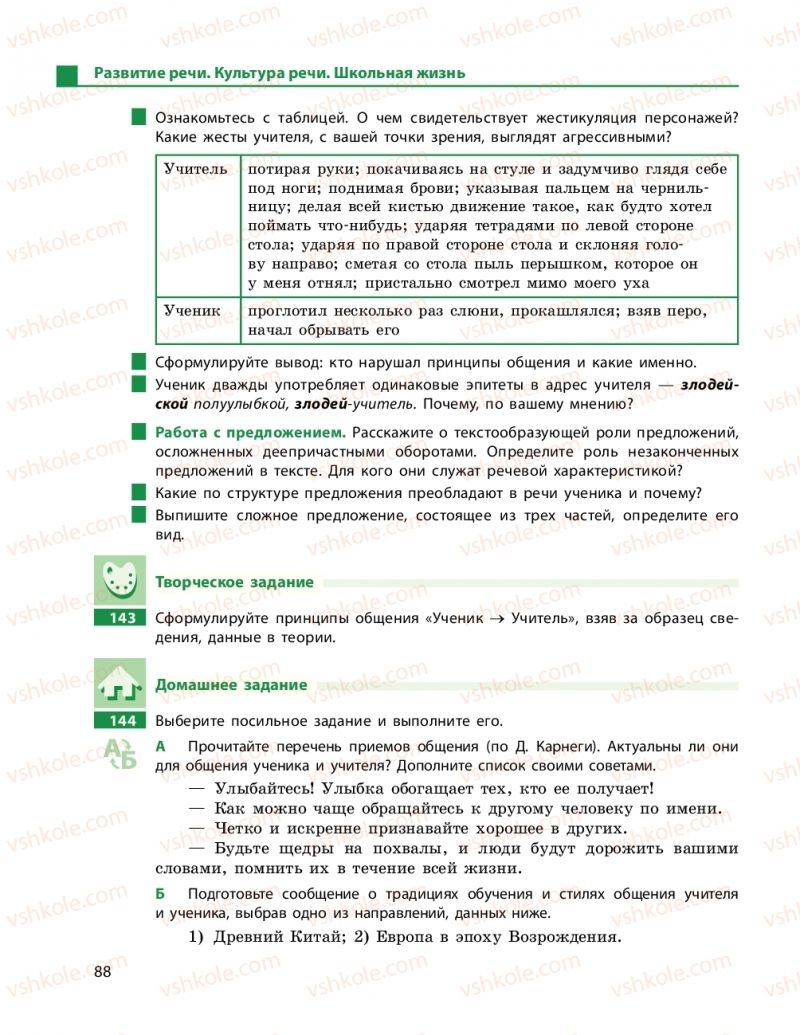 Страница 88 | Підручник Русский язык 11 клас Н. Ф. Баландина, Е. В. Зима 2019 7 год обучения