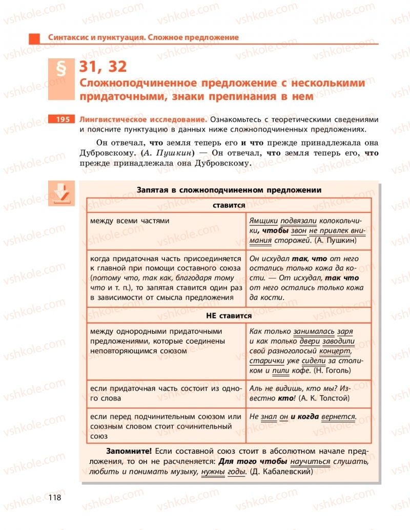 Страница 118 | Підручник Русский язык 11 клас Н. Ф. Баландина, Е. В. Зима 2019 7 год обучения