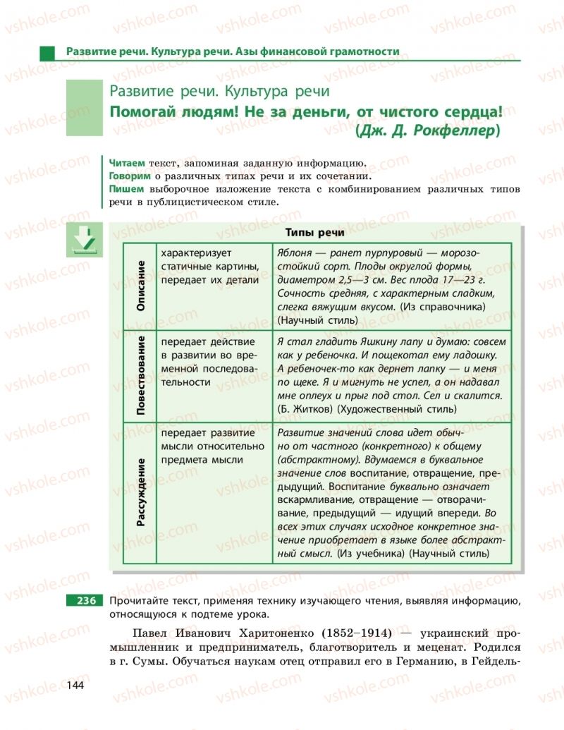 Страница 144 | Підручник Русский язык 11 клас Н. Ф. Баландина, Е. В. Зима 2019 7 год обучения