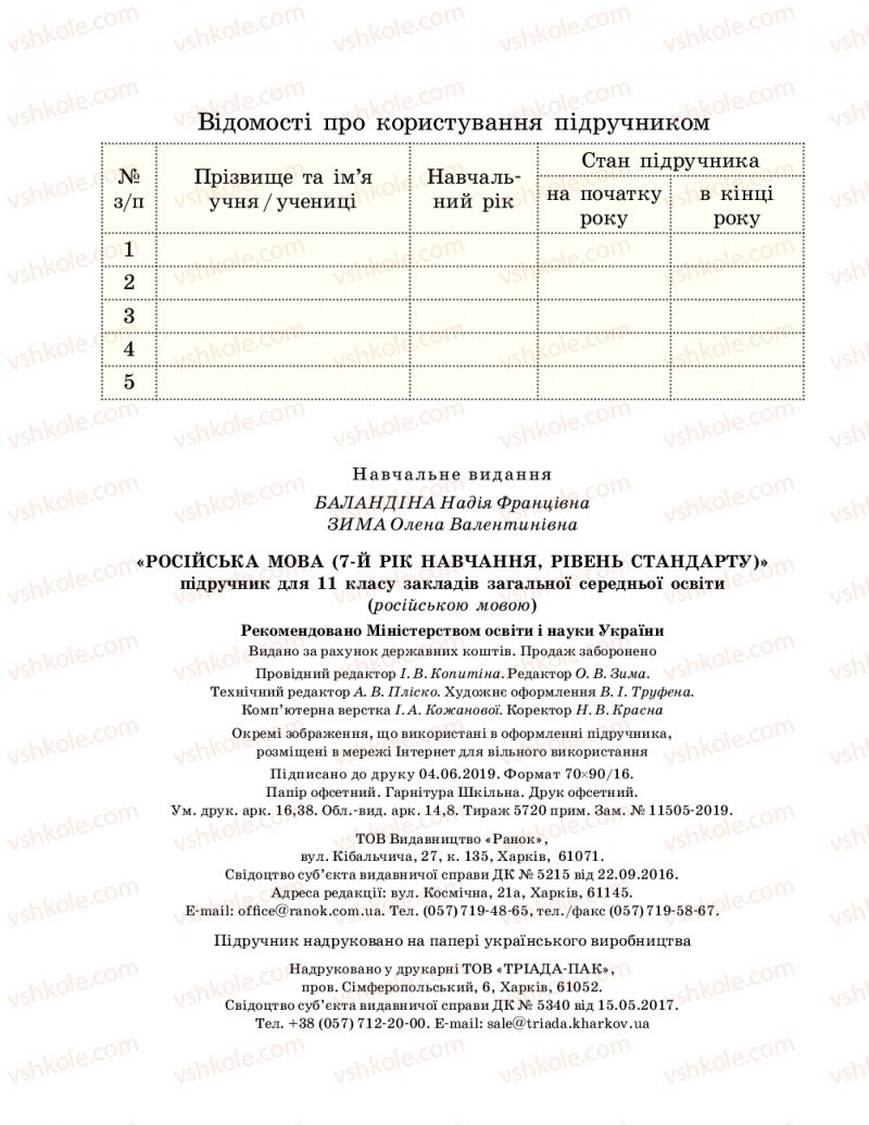 Страница 224 | Підручник Русский язык 11 клас Н. Ф. Баландина, Е. В. Зима 2019 7 год обучения