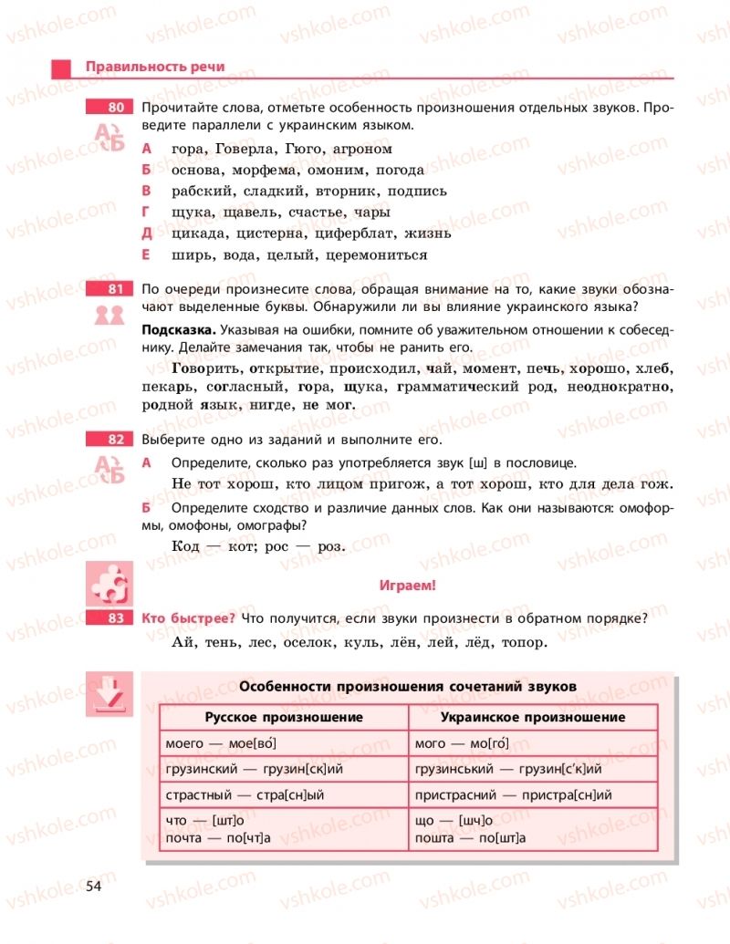 Страница 54 | Підручник Русский язык 11 клас Н.Ф. Баландина, К.В. Дегтярёва 2019 11 год обучения