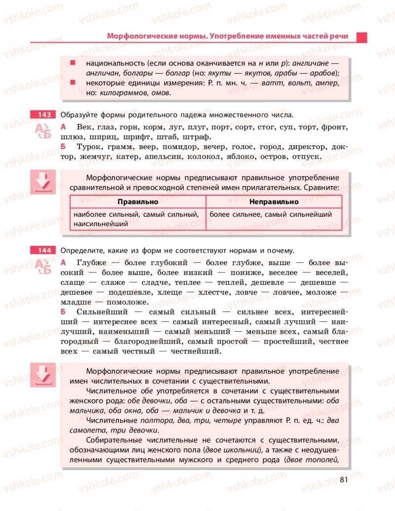 Страница 81 | Підручник Русский язык 11 клас Н.Ф. Баландина, К.В. Дегтярёва 2019 11 год обучения