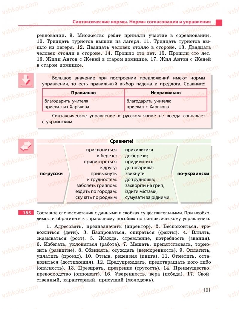 Страница 101 | Підручник Русский язык 11 клас Н.Ф. Баландина, К.В. Дегтярёва 2019 11 год обучения
