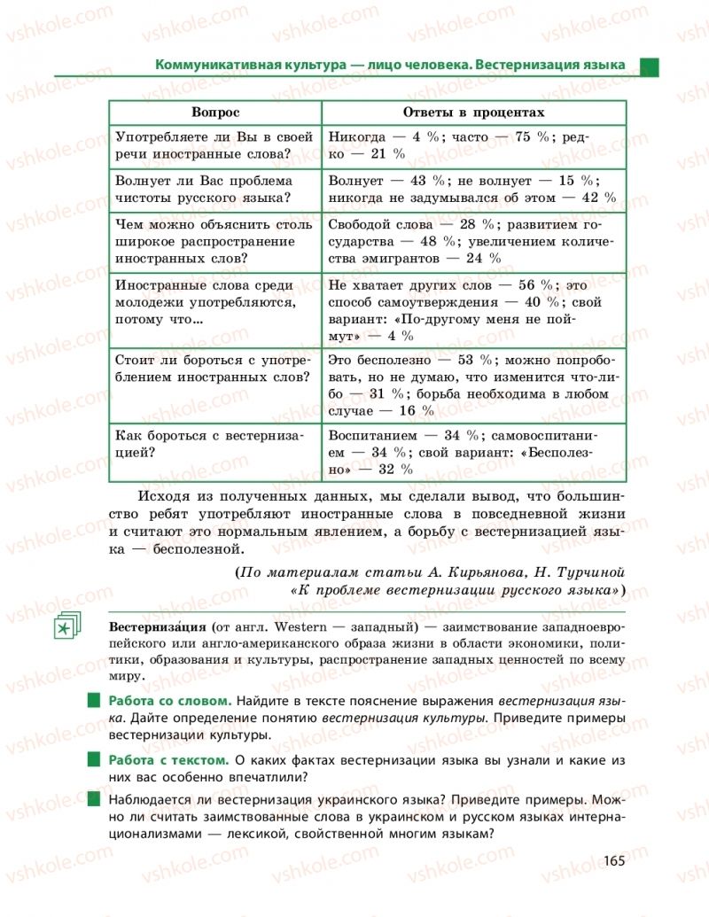 Страница 165 | Підручник Русский язык 11 клас Н.Ф. Баландина, К.В. Дегтярёва 2019 11 год обучения