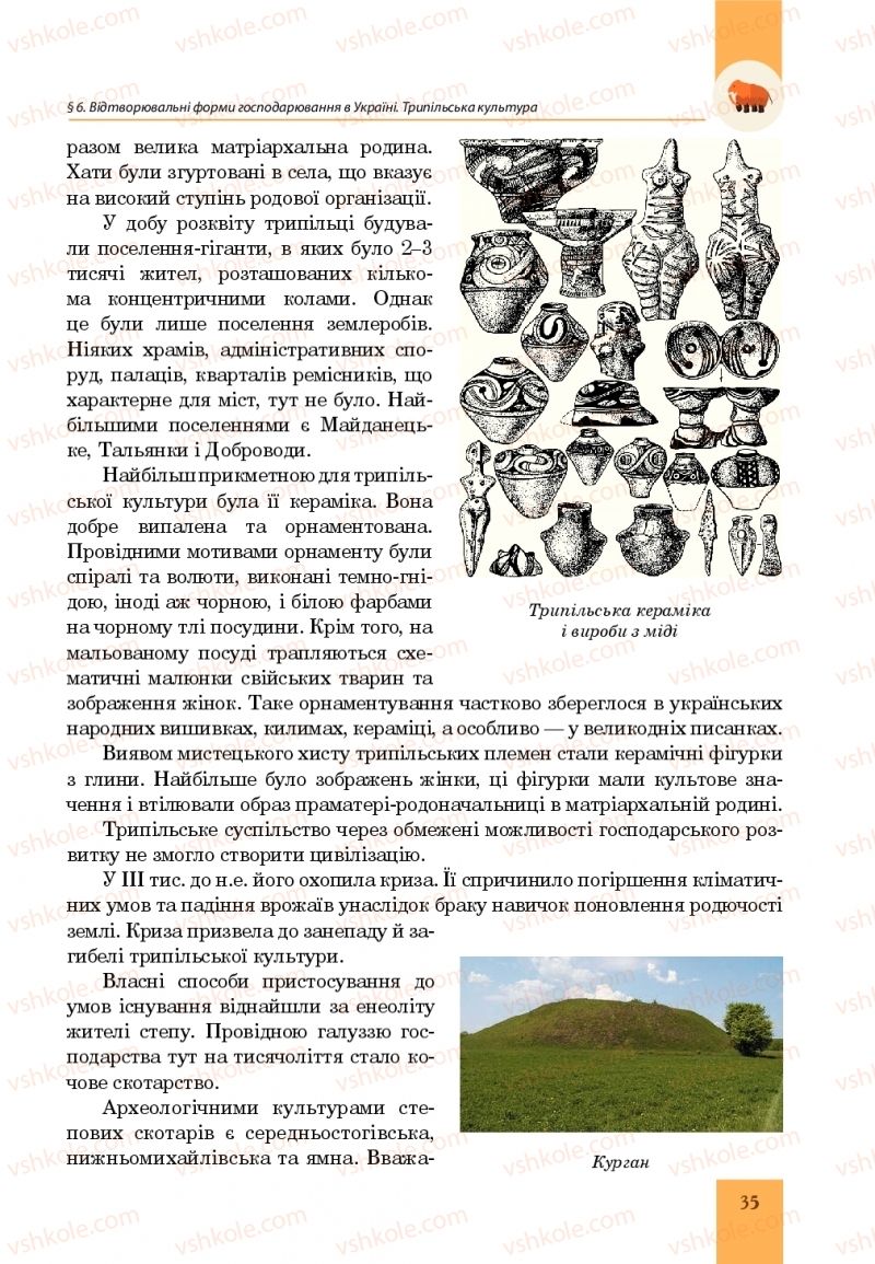 Страница 35 | Підручник Всесвітня історія 6 клас Н.М. Сорочинська, О.О. Мартинюк 2019 Інтегрований курс