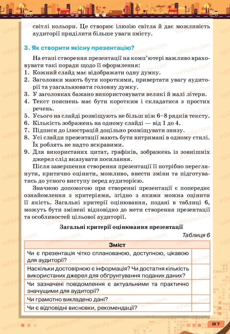 Страница 87 | Підручник Інформатика 6 клас Н.В. Морзе, О.В. Барна, В.П. Вембер 2019