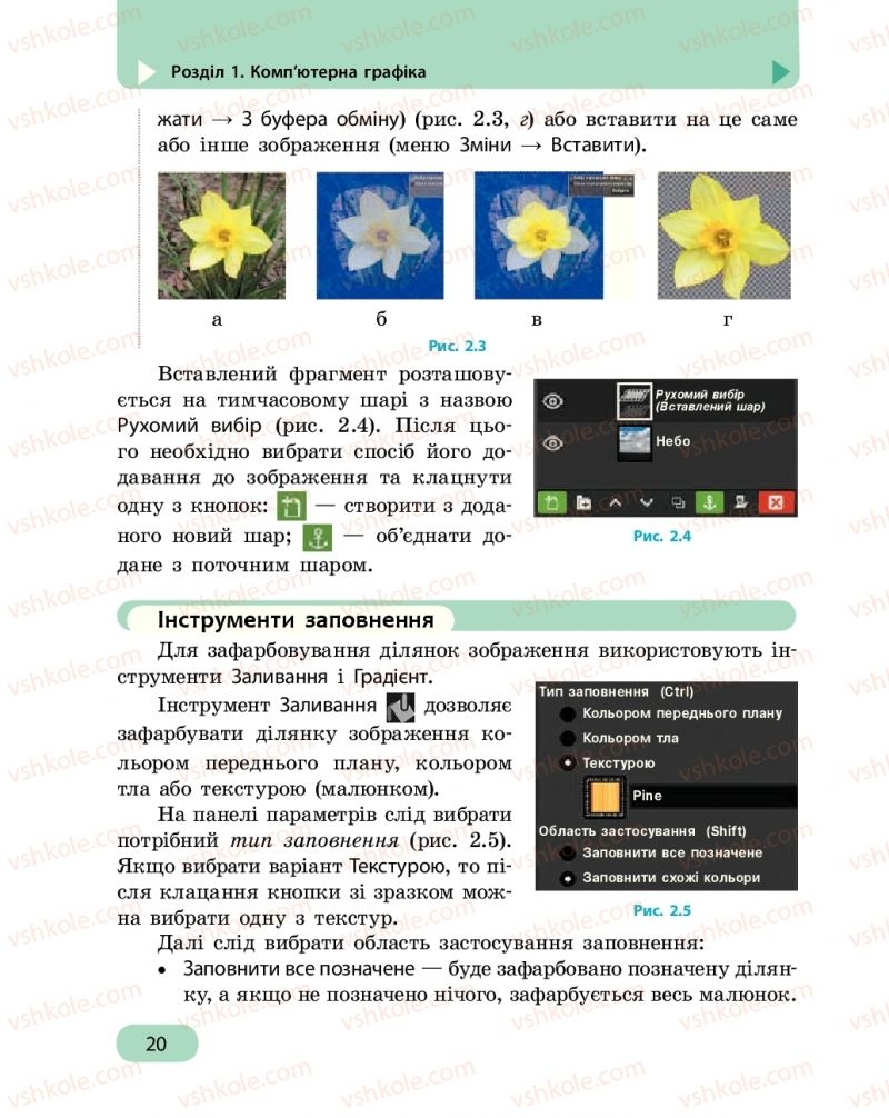 Страница 20 | Підручник Інформатика 6 клас О.О. Бондаренко, В.В. Ластовецький, О.П. Пилипчук, Є.А. Шестопалов 2019