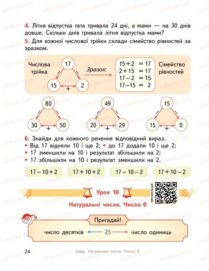 Страница 24 | Підручник Математика 2 клас О.М. Гісь, І.В. Філяк  2019