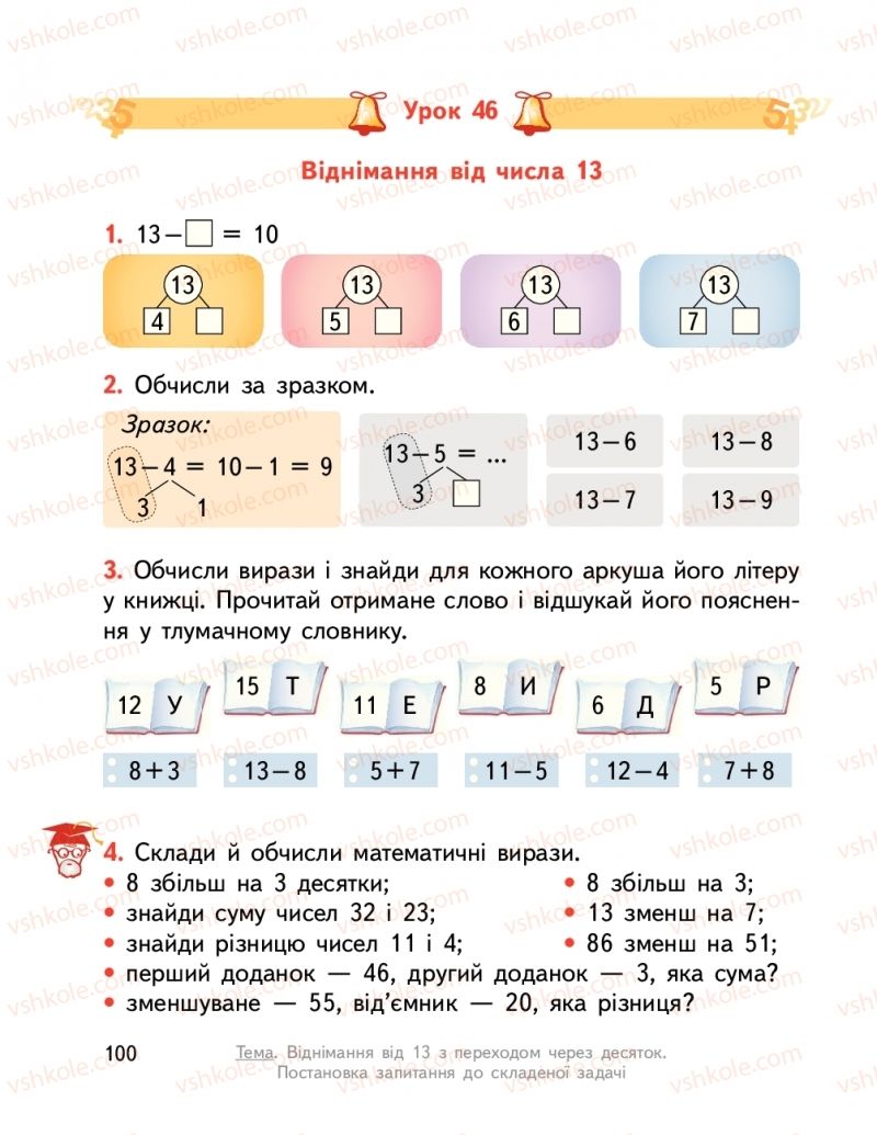 Страница 100 | Підручник Математика 2 клас О.М. Гісь, І.В. Філяк  2019