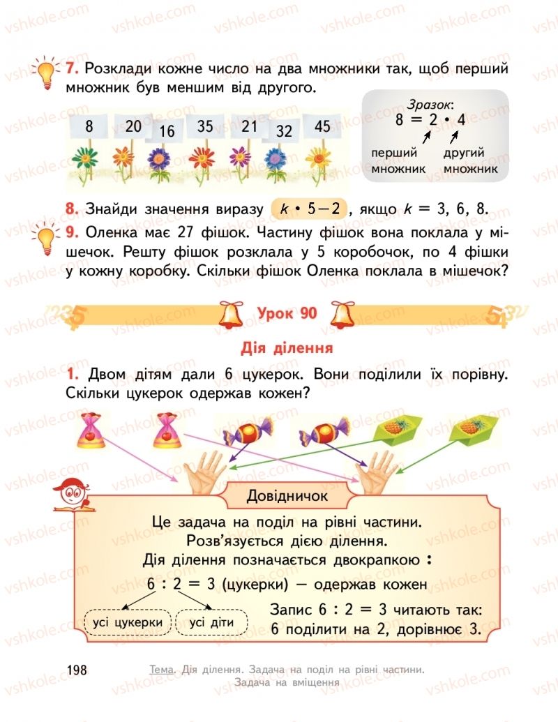 Страница 198 | Підручник Математика 2 клас О.М. Гісь, І.В. Філяк  2019