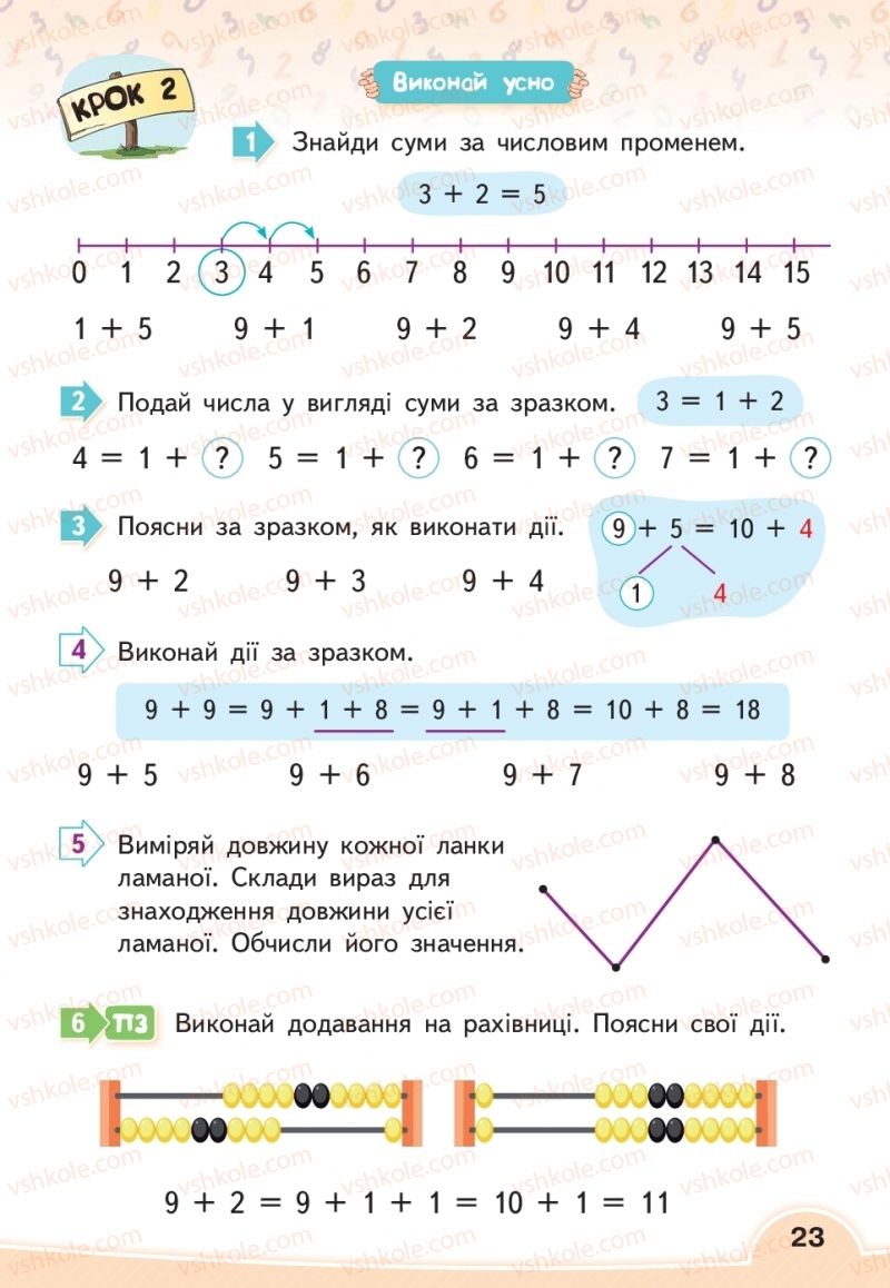 Страница 23 | Підручник Математика 2 клас В.Г. Бевз, Д.В. Васильєва 2019