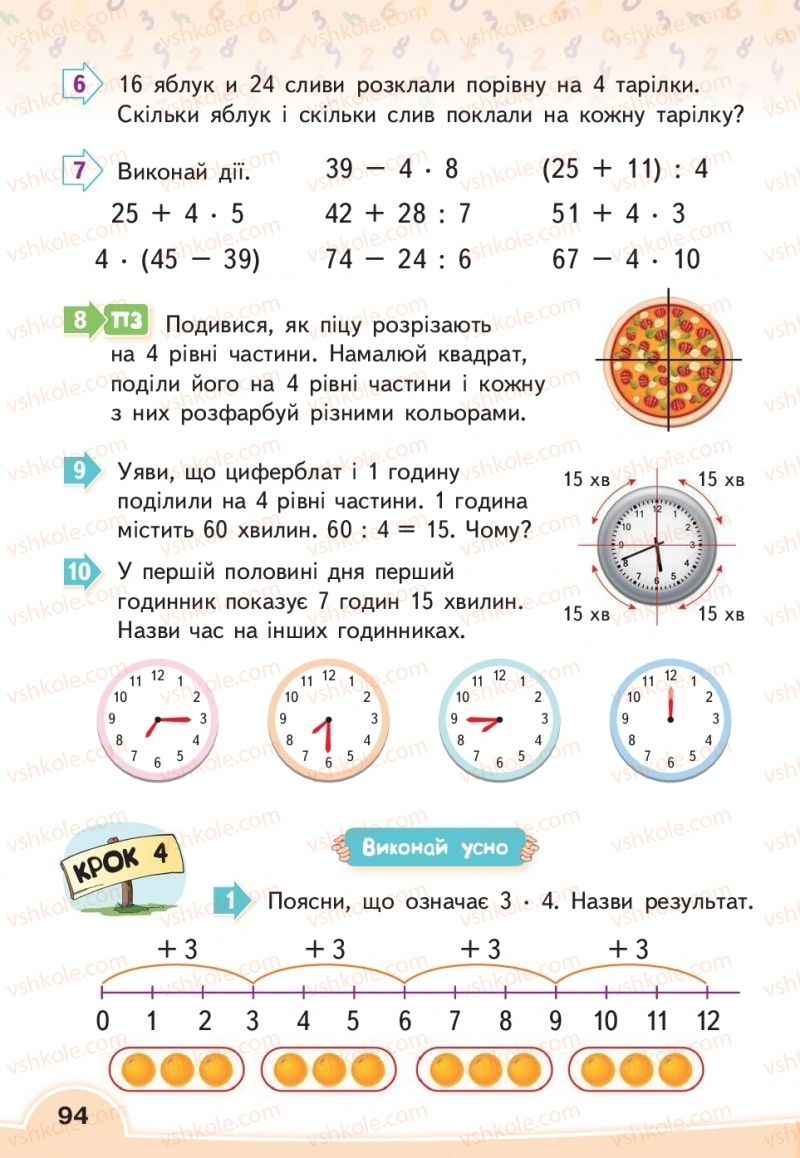 Страница 94 | Підручник Математика 2 клас В.Г. Бевз, Д.В. Васильєва 2019