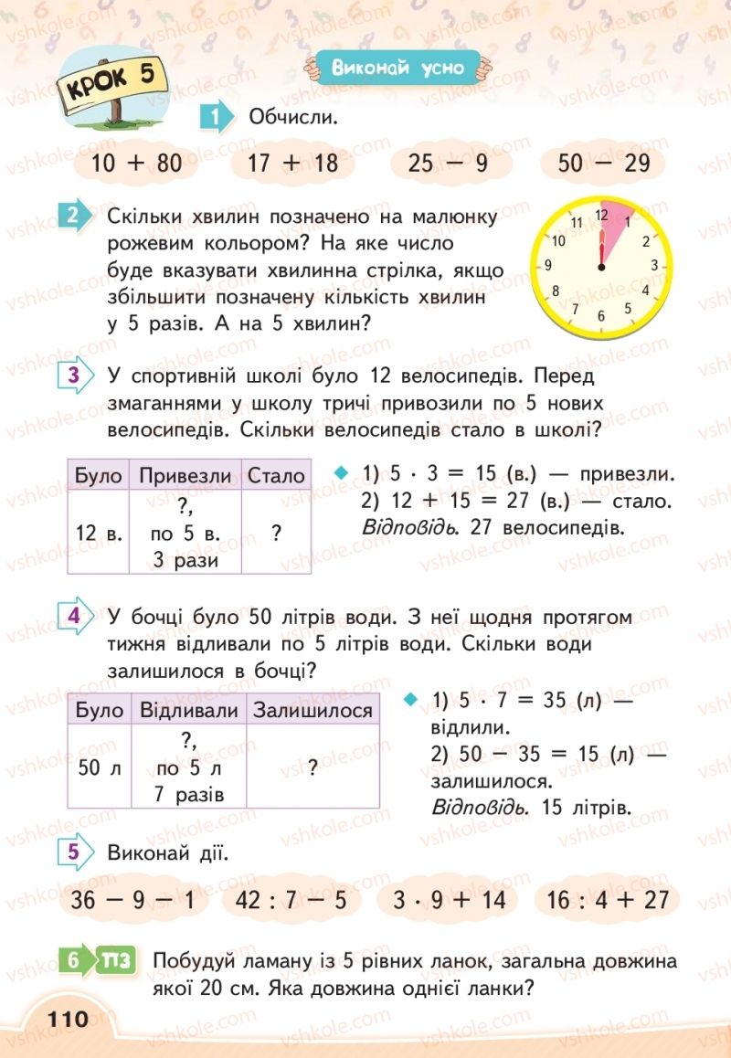 Страница 110 | Підручник Математика 2 клас В.Г. Бевз, Д.В. Васильєва 2019
