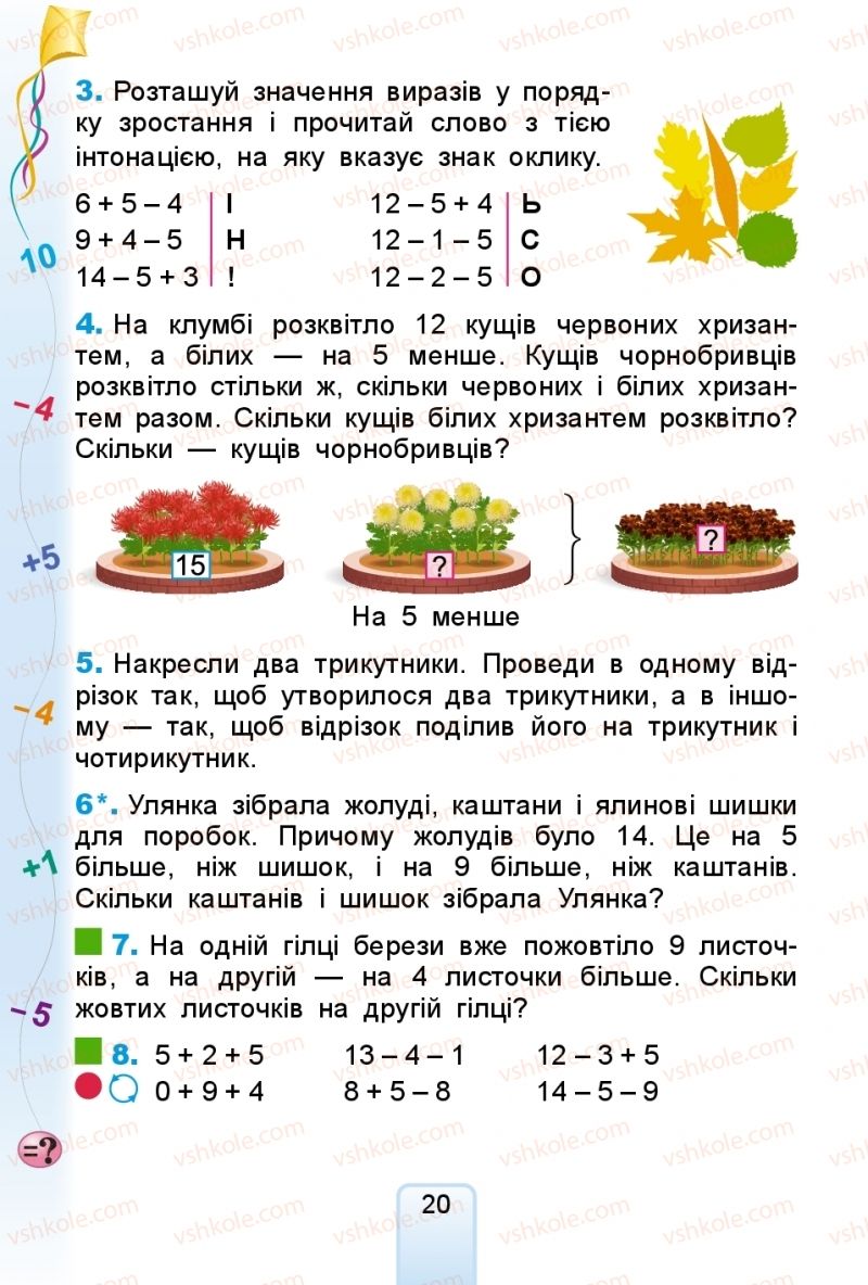 Страница 20 | Підручник Математика 2 клас Г.П. Лишенко 2019