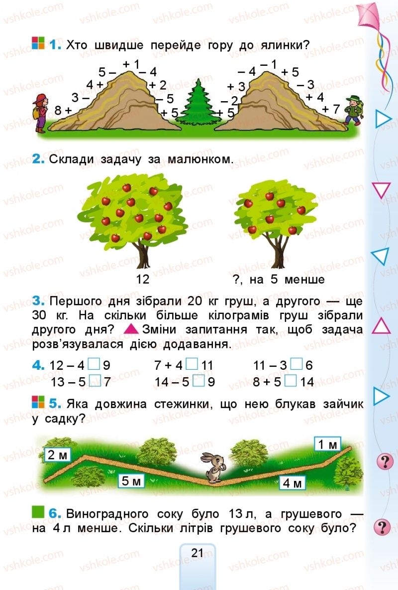 Страница 21 | Підручник Математика 2 клас Г.П. Лишенко 2019