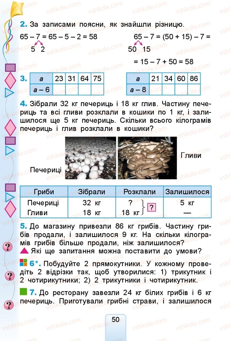 Страница 50 | Підручник Математика 2 клас Г.П. Лишенко 2019