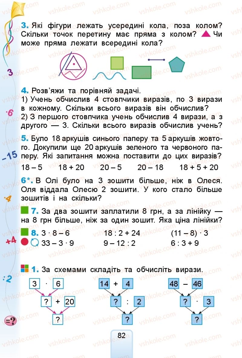Страница 82 | Підручник Математика 2 клас Г.П. Лишенко 2019