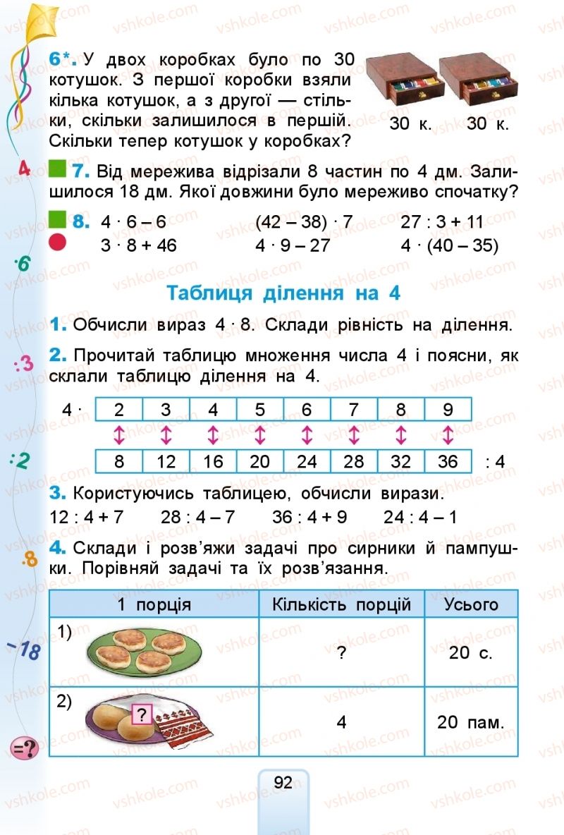 Страница 92 | Підручник Математика 2 клас Г.П. Лишенко 2019