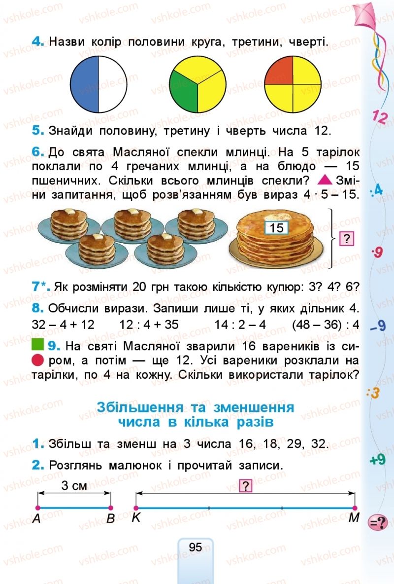 Страница 95 | Підручник Математика 2 клас Г.П. Лишенко 2019