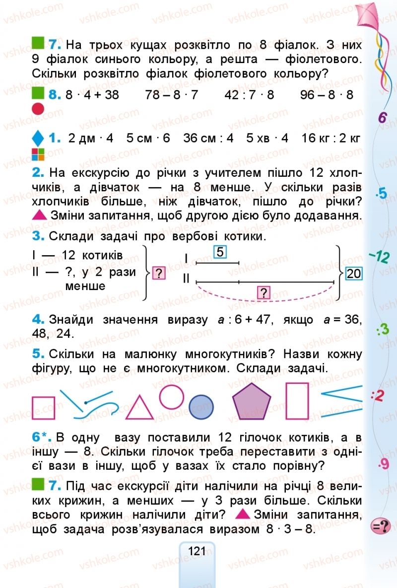 Страница 121 | Підручник Математика 2 клас Г.П. Лишенко 2019