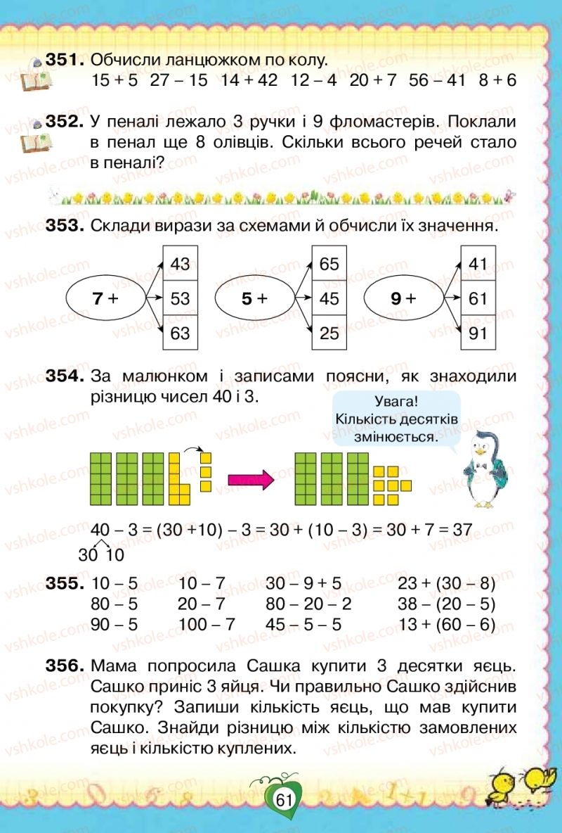 Страница 61 | Підручник Математика 2 клас Н.П. Листопад 2019