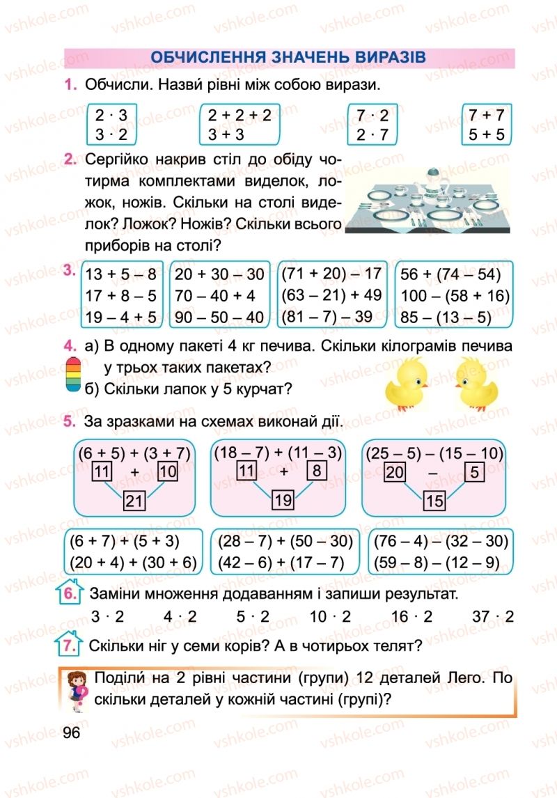 Страница 96 | Підручник Математика 2 клас А.М. Заїка 2019