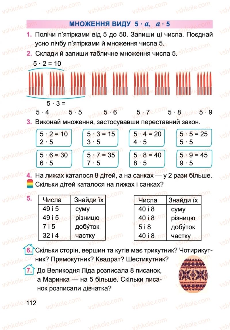 Страница 112 | Підручник Математика 2 клас А.М. Заїка 2019