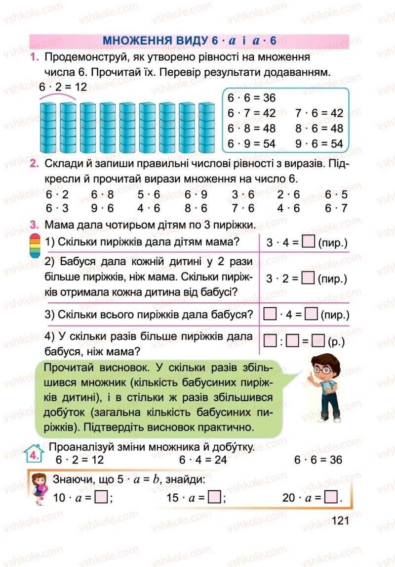 Страница 121 | Підручник Математика 2 клас А.М. Заїка 2019