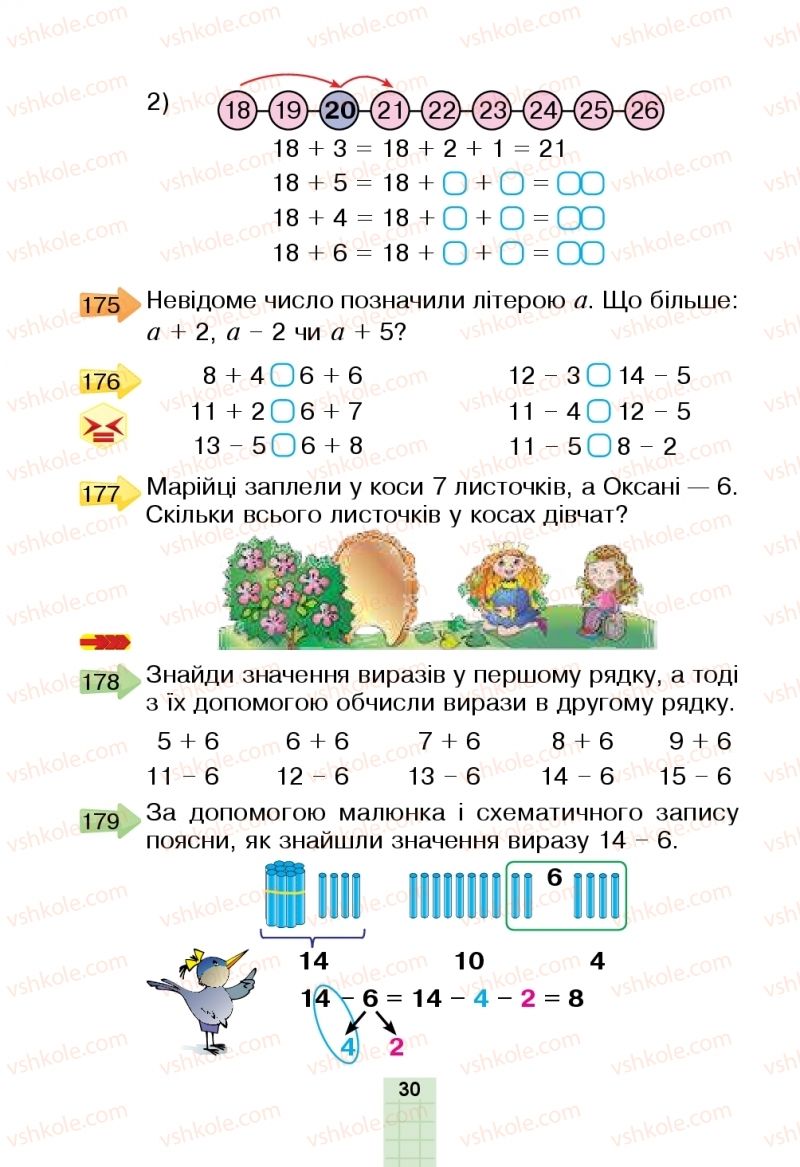 Страница 30 | Підручник Математика 2 клас Н.О. Будна, М.В. Беденко  2019