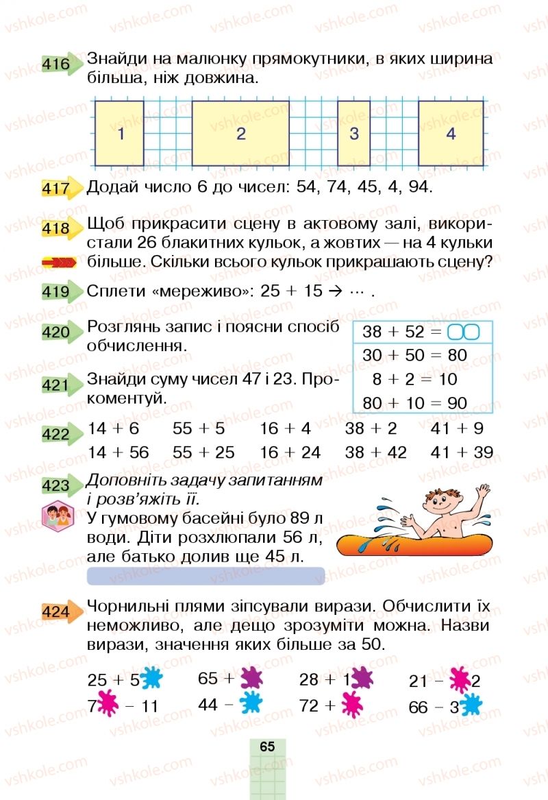 Страница 65 | Підручник Математика 2 клас Н.О. Будна, М.В. Беденко  2019