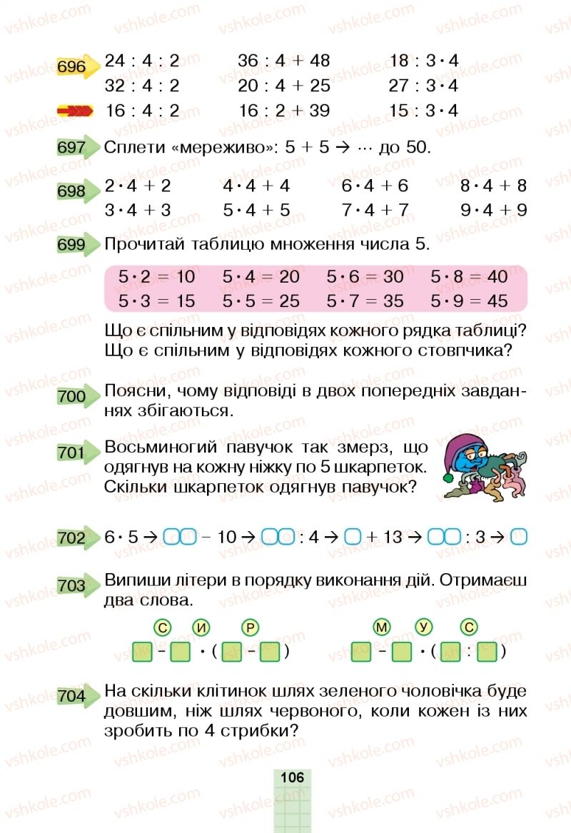 Страница 106 | Підручник Математика 2 клас Н.О. Будна, М.В. Беденко  2019