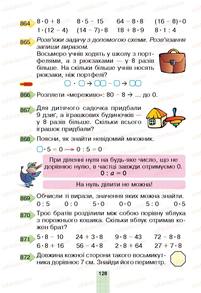 Страница 128 | Підручник Математика 2 клас Н.О. Будна, М.В. Беденко  2019