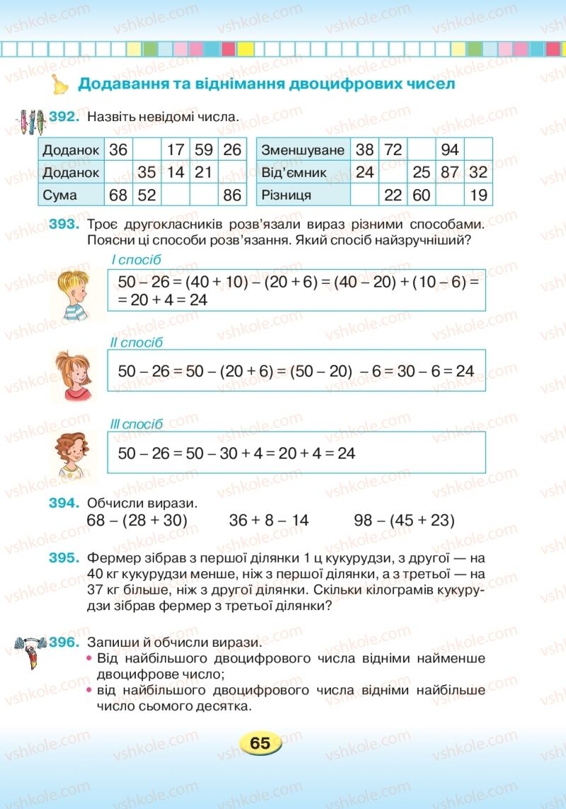 Страница 65 | Підручник Математика 2 клас Л.В. Оляницька 2019
