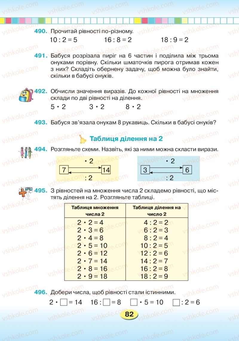 Страница 82 | Підручник Математика 2 клас Л.В. Оляницька 2019