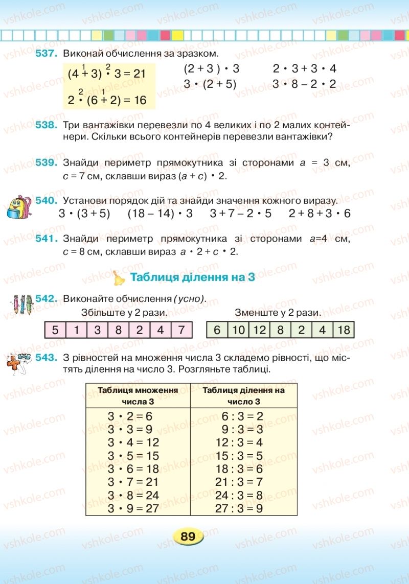 Страница 89 | Підручник Математика 2 клас Л.В. Оляницька 2019