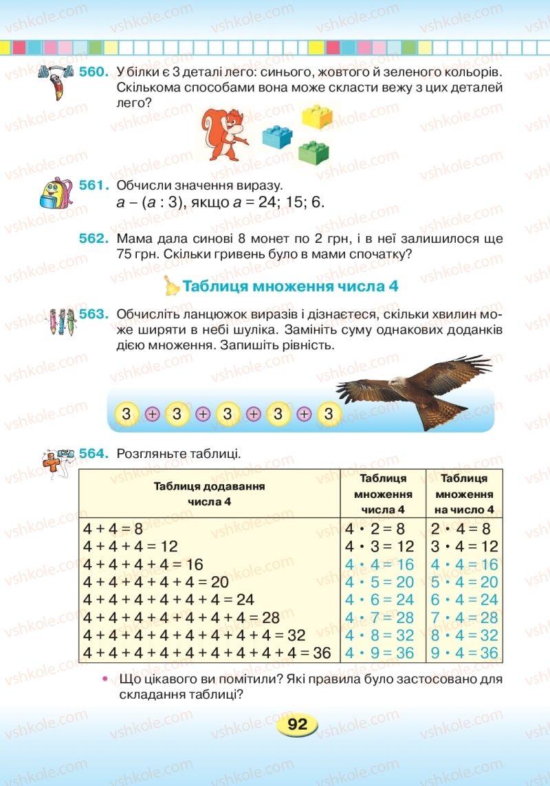 Страница 92 | Підручник Математика 2 клас Л.В. Оляницька 2019