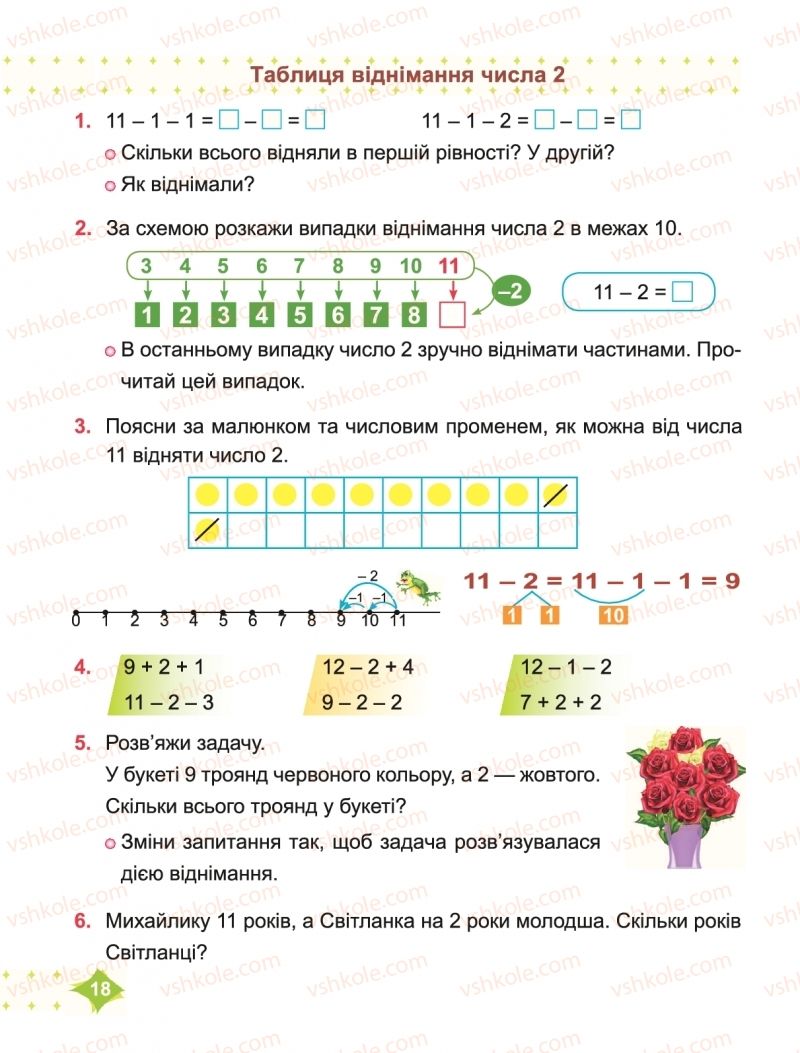 Страница 18 | Підручник Математика 2 клас М.В. Козак, О.П. Корчевська 2019