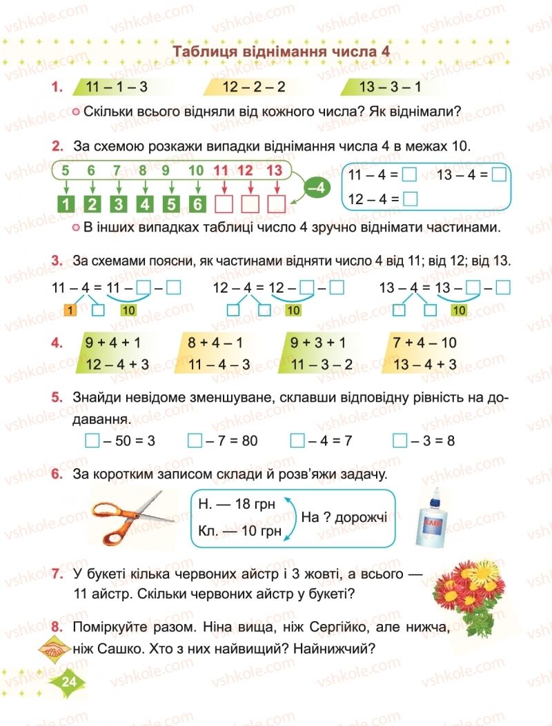 Страница 24 | Підручник Математика 2 клас М.В. Козак, О.П. Корчевська 2019