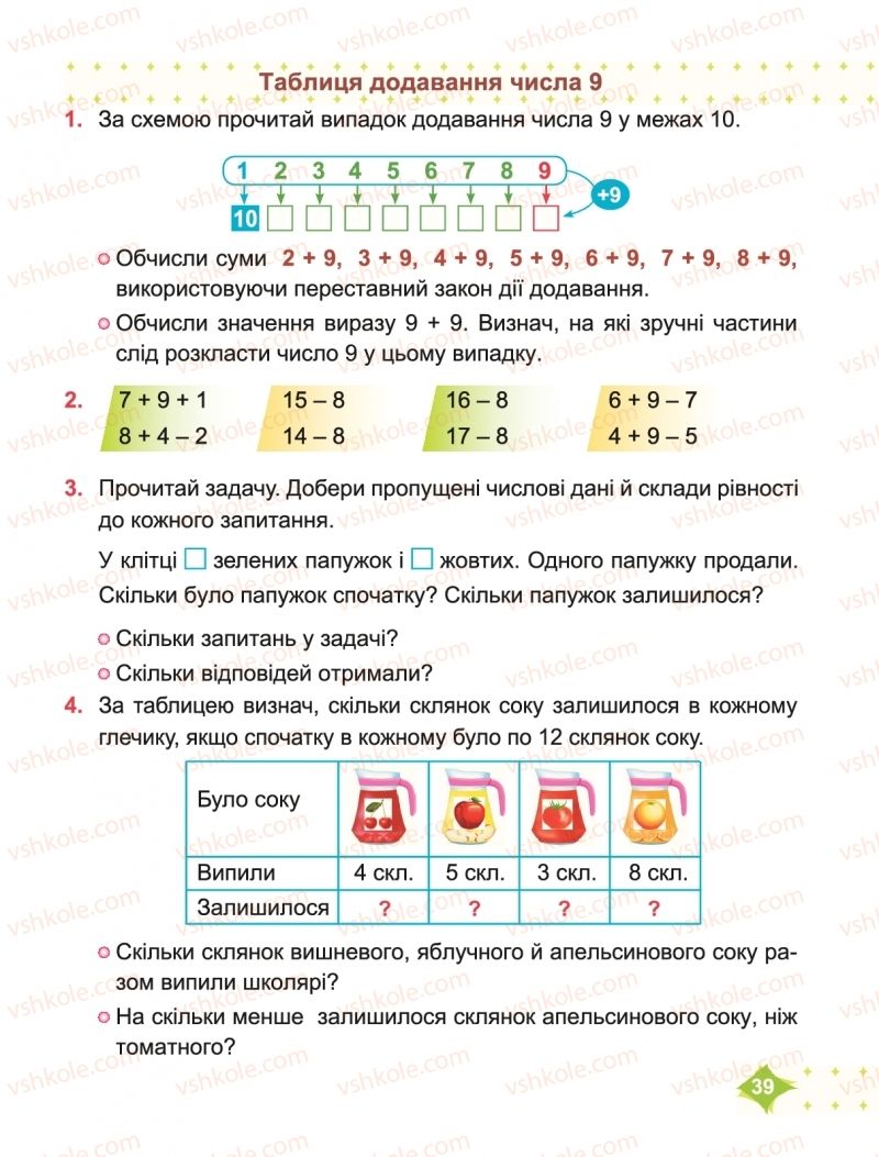 Страница 39 | Підручник Математика 2 клас М.В. Козак, О.П. Корчевська 2019