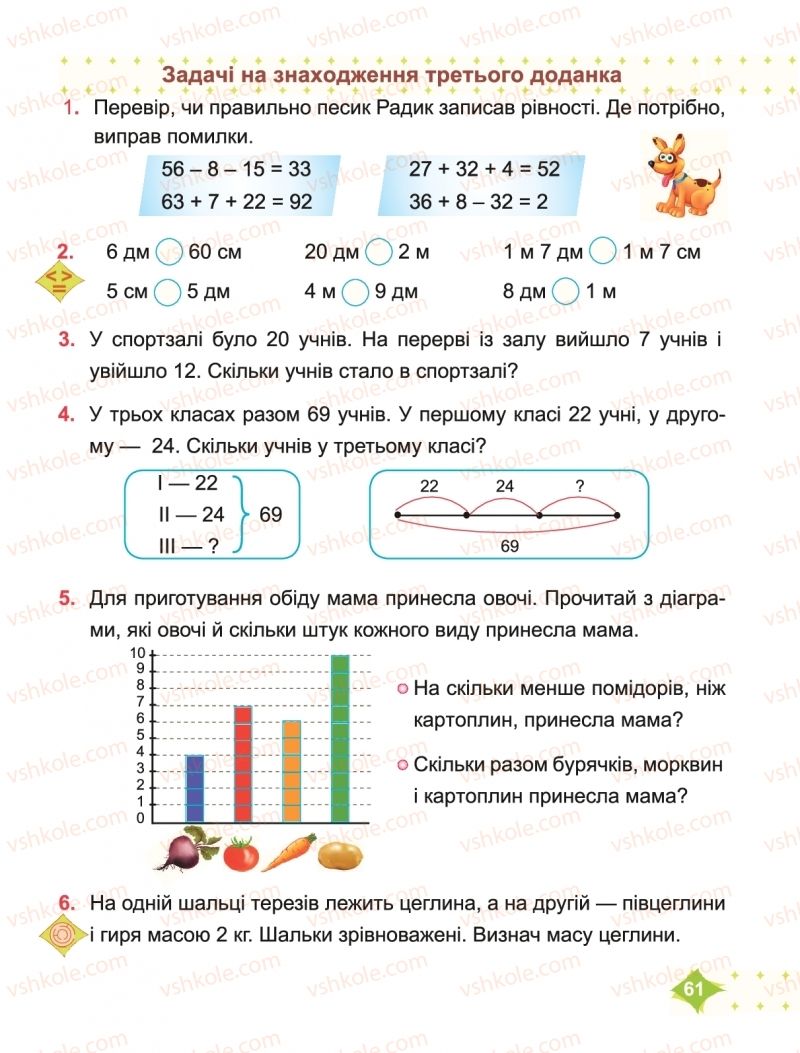 Страница 61 | Підручник Математика 2 клас М.В. Козак, О.П. Корчевська 2019